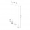 Lampa wisząca TAZILA 3 czarna [ES111] SL.0990 Sollux