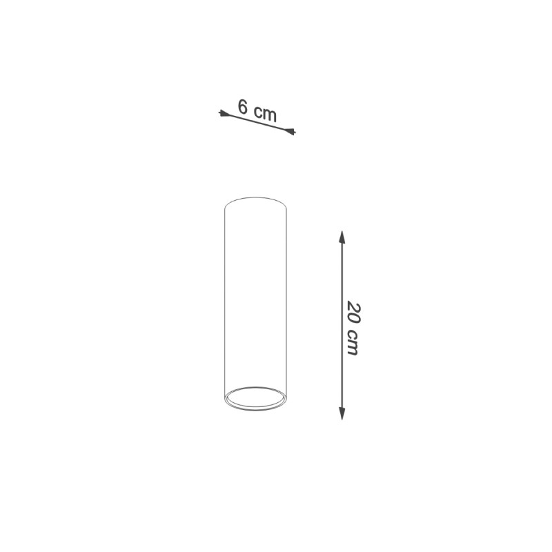 Plafon LAGOS 20 czarny SL.1001 Sollux