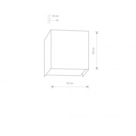 CUBE 1x35W Srebrny