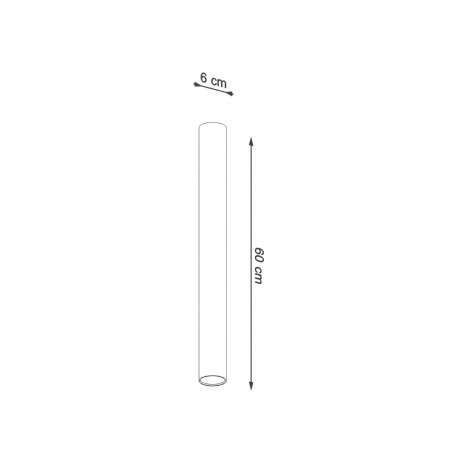 Plafon LAGOS 60 czarny SL.1003 Sollux