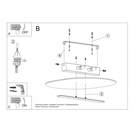 Plafon SALIA SL.1005 Sollux