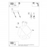 Plafon WOODY 1 naturalne drewno SL.1009 Sollux