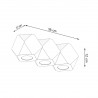 Plafon WOODY 3 naturalne drewno SL.1010 Sollux