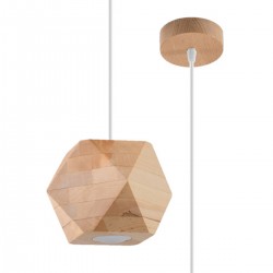 Lampa wisząca WOODY naturalne drewno SL.1011 Sollux