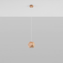 Lampa wisząca WOODY naturalne drewno SL.1011 Sollux