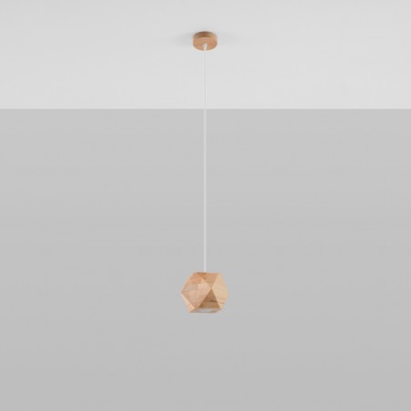 Lampa wisząca WOODY naturalne drewno SL.1011 Sollux