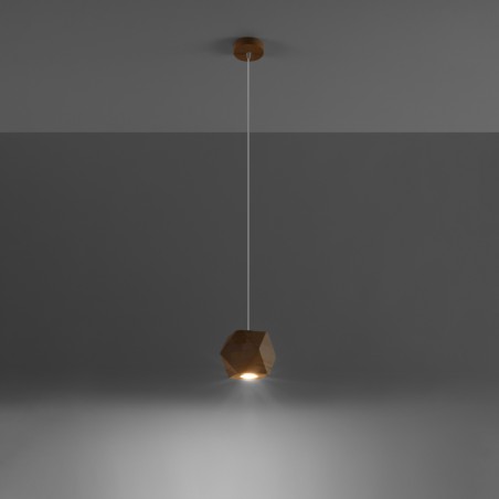 Lampa wisząca WOODY naturalne drewno SL.1011 Sollux