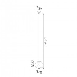 Lampa wisząca WOODY naturalne drewno SL.1011 Sollux