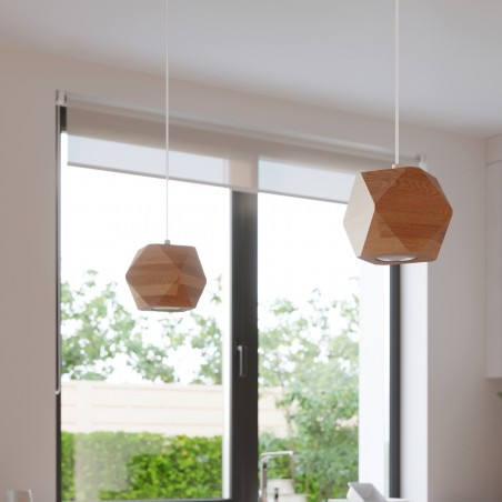 Lampa wisząca WOODY naturalne drewno SL.1011 Sollux