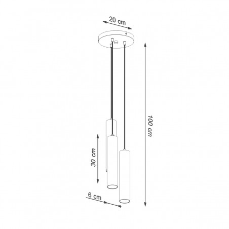 Lampa wisząca LINO 3P SL.1012 Sollux