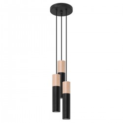 Lampa wisząca PABLO 3P czarna SL.1014 Sollux