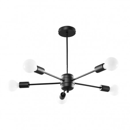 Żyrandol LANGO 5 czarny SL.1022 Sollux