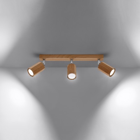 Plafon ZEKE 3 dąb SL.1030 Sollux