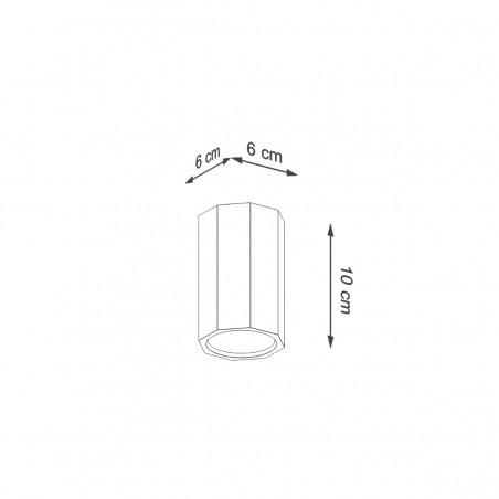 Plafon ZEKE 10 dąb SL.1033 Sollux