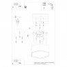 Plafon SUNDE 11 czarny SL.1059 Sollux