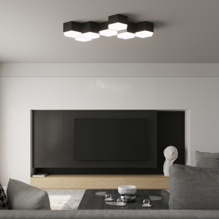 Plafon SUNDE 15 czarny SL.1061 Sollux
