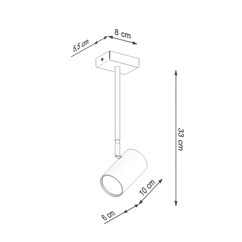 Plafon NORANO czarny SL.1074 Sollux