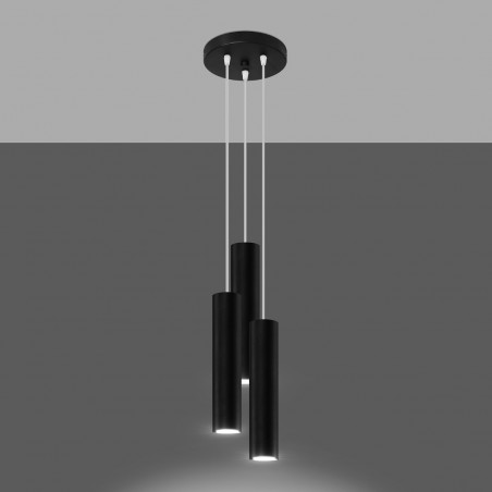 Lampa wisząca LAGOS 3P czarny SL.1079 Sollux