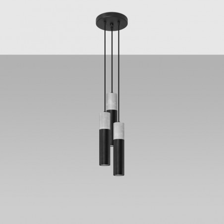 Lampa wisząca BORGIO 3P czarny SL.1081 Sollux