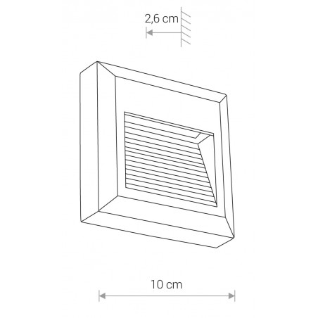 SIDEWALK SQUARE LED Czarny 1,6W