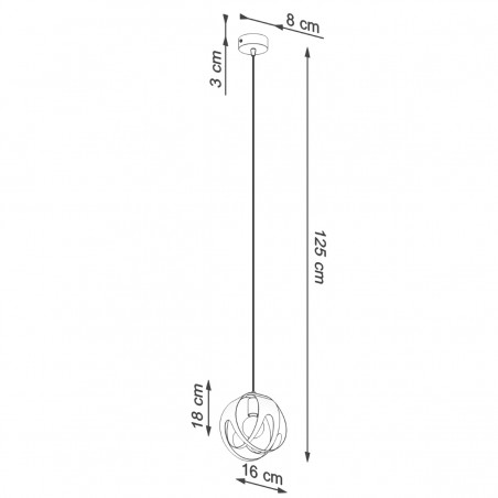 Lampa wisząca TULOS 1 biała SL.1083 Sollux
