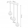 Lampa wisząca TULOS 3L biała SL.1085 Sollux