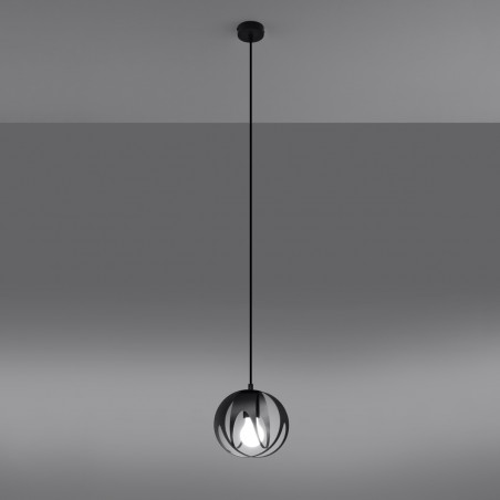 Lampa wisząca TULOS 1 czarna SL.1087 Sollux