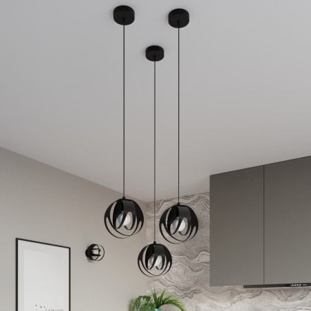 Lampa wisząca TULOS 1 czarna SL.1087 Sollux