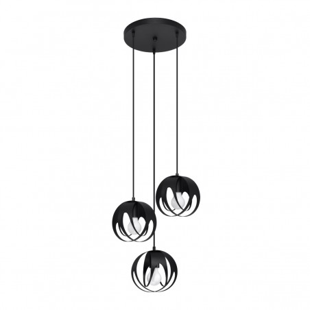 Lampa wisząca TULOS 3P czarna SL.1088 Sollux