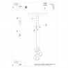 Lampa wisząca TULOS 3P czarna SL.1088 Sollux