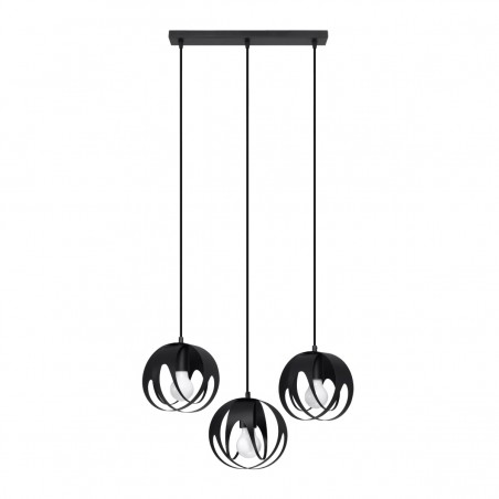 Lampa wisząca TULOS 3L czarna SL.1089 Sollux