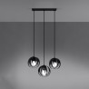 Lampa wisząca TULOS 3L czarna SL.1089 Sollux