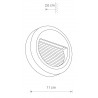 SIDEWALK ROUND LED Czarny 1,6W