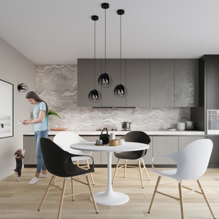Lampa wisząca TULOS 3L czarna SL.1089 Sollux