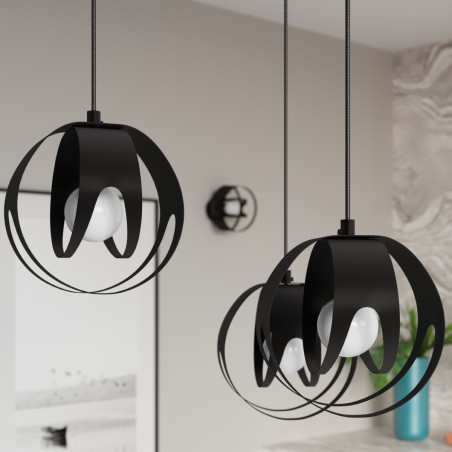 Lampa wisząca TULOS 3L czarna SL.1089 Sollux