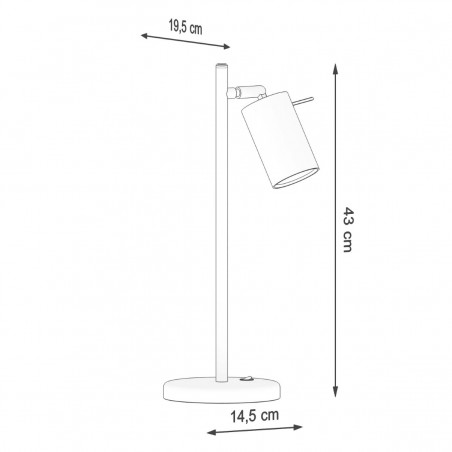 Lampa biurkowa RING biała SL.1090 Sollux