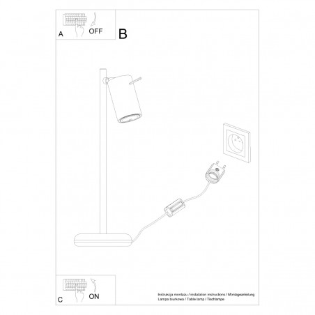 Lampa biurkowa RING biała SL.1090 Sollux