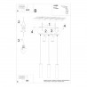 Lampa wisząca RING 3 biały SL.1098 Sollux