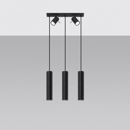 Lampa wisząca RING 3 czarny SL.1099 Sollux