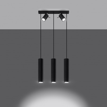 Lampa wisząca RING 3 czarny SL.1099 Sollux