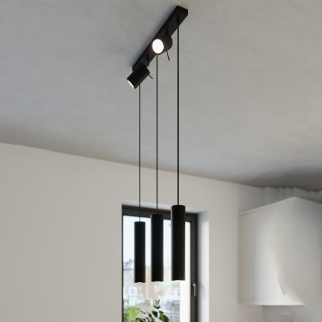 Lampa wisząca RING 3 czarny SL.1099 Sollux