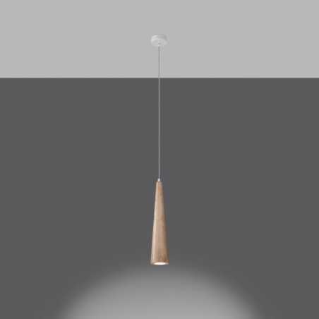 Lampa wisząca SULA 1 naturalne drewno SL.1100 Sollux