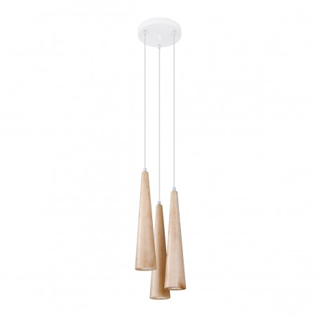 Lampa wisząca SULA 3P naturalne drewno SL.1101 Sollux