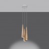 Lampa wisząca SULA 3P naturalne drewno SL.1101 Sollux