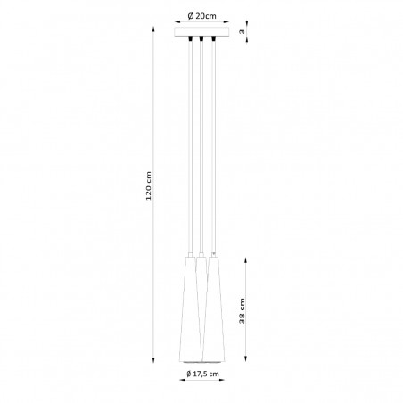 Lampa wisząca SULA 3P naturalne drewno SL.1101 Sollux