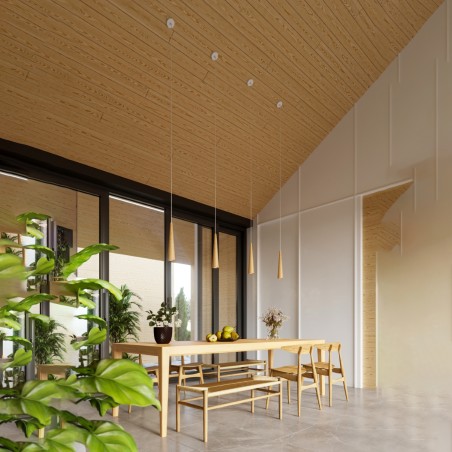 Lampa wisząca SULA 3P naturalne drewno SL.1101 Sollux