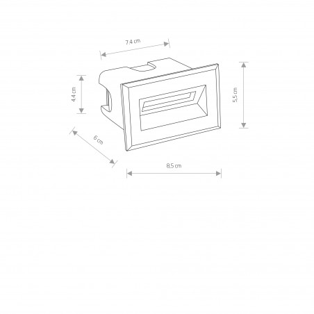BAY LED Czarny 3W