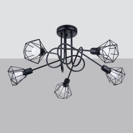 Żyrandol ARTEMIS 5S czarny SL.1110 Sollux