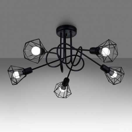Żyrandol ARTEMIS 5S czarny SL.1110 Sollux