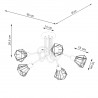 Żyrandol ARTEMIS 5S czarny SL.1110 Sollux